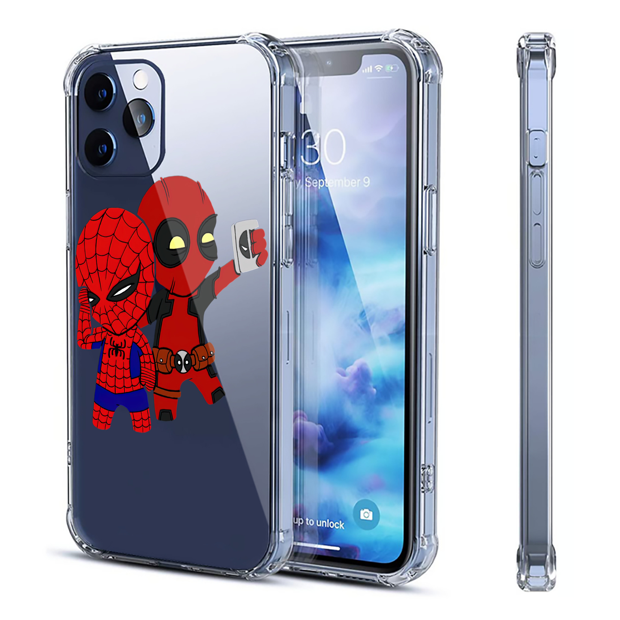 （画像用） Deadpool デッドプール 【iPhone 12シリーズ対応】透明スマホケース（クリアソフトケース）